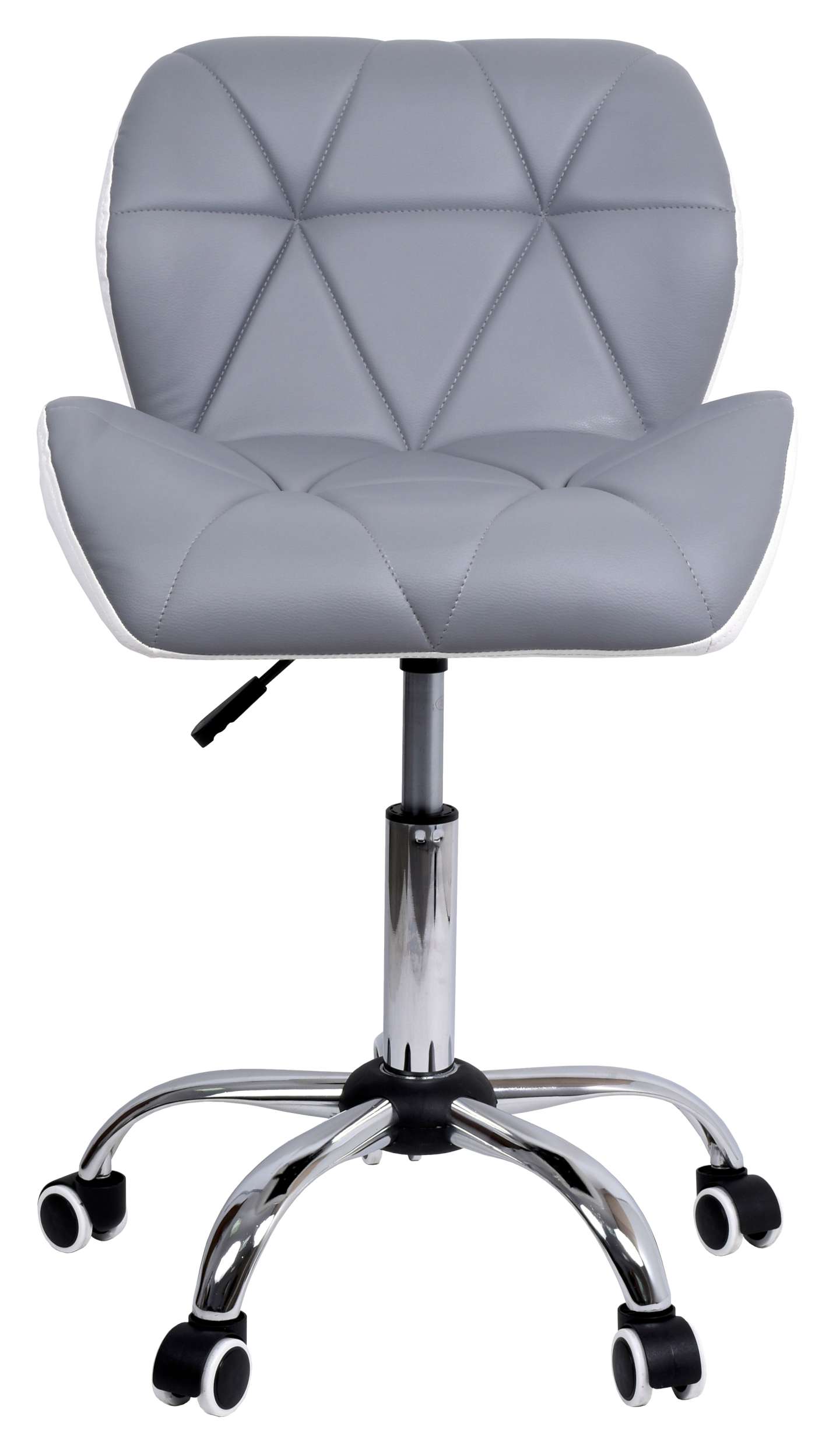 Krzesło biurowe obrotowe Erica biało-szare