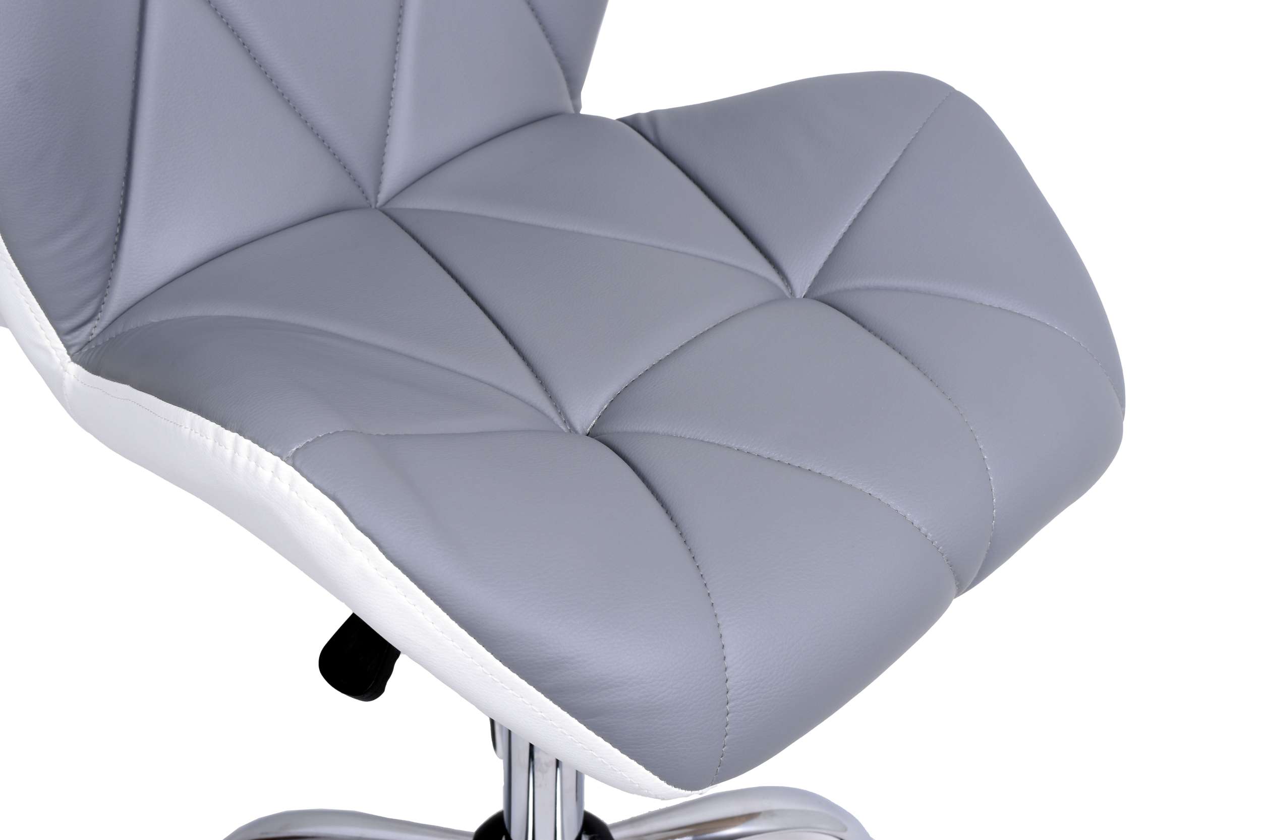 Krzesło biurowe obrotowe Erica biało-szare