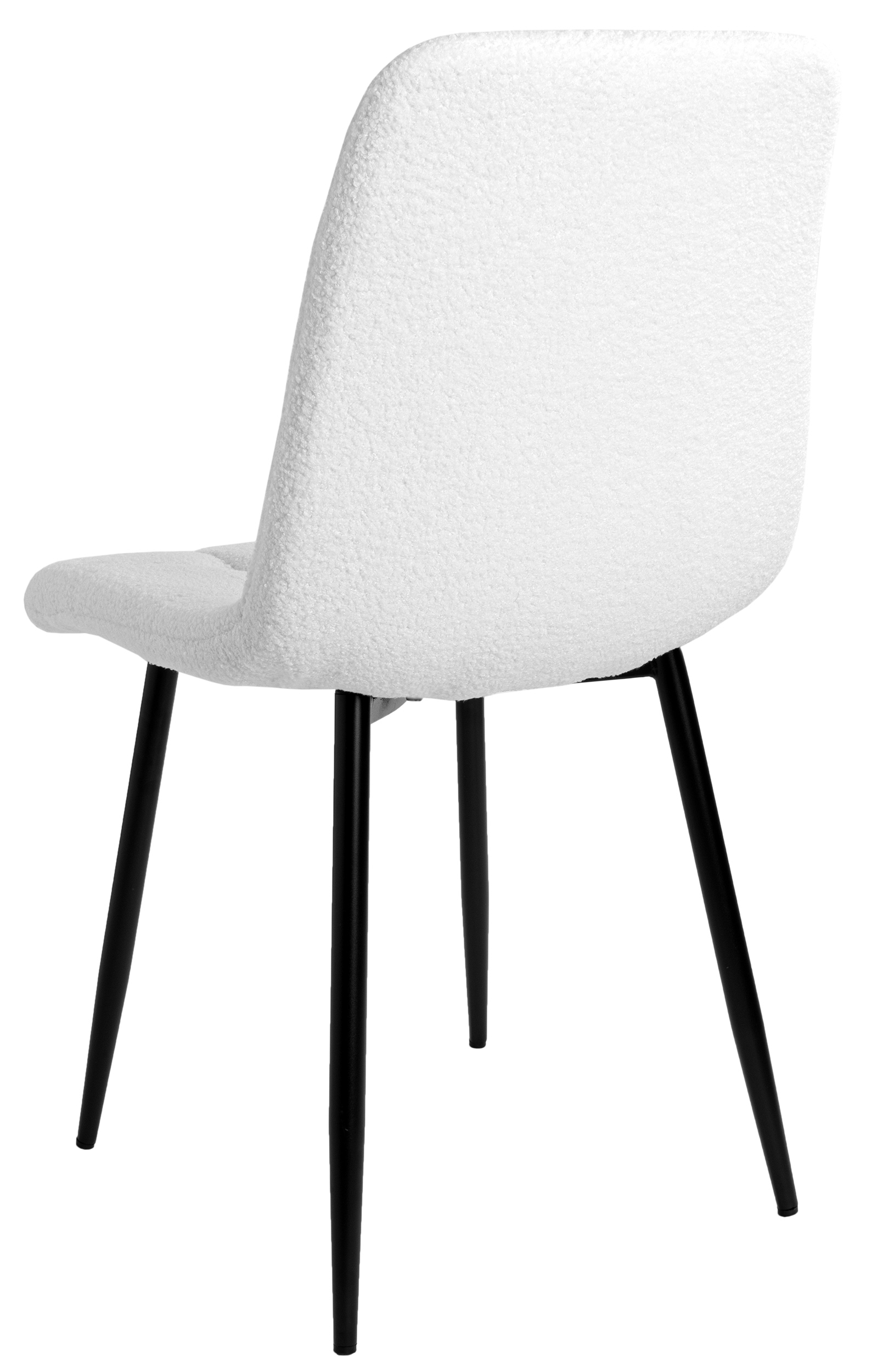 Krzesło tapicerowane Denver Teddy białe