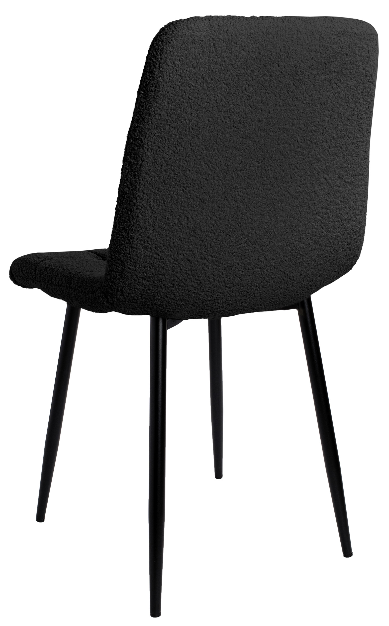 Krzesło tapicerowane Denver Teddy czarne