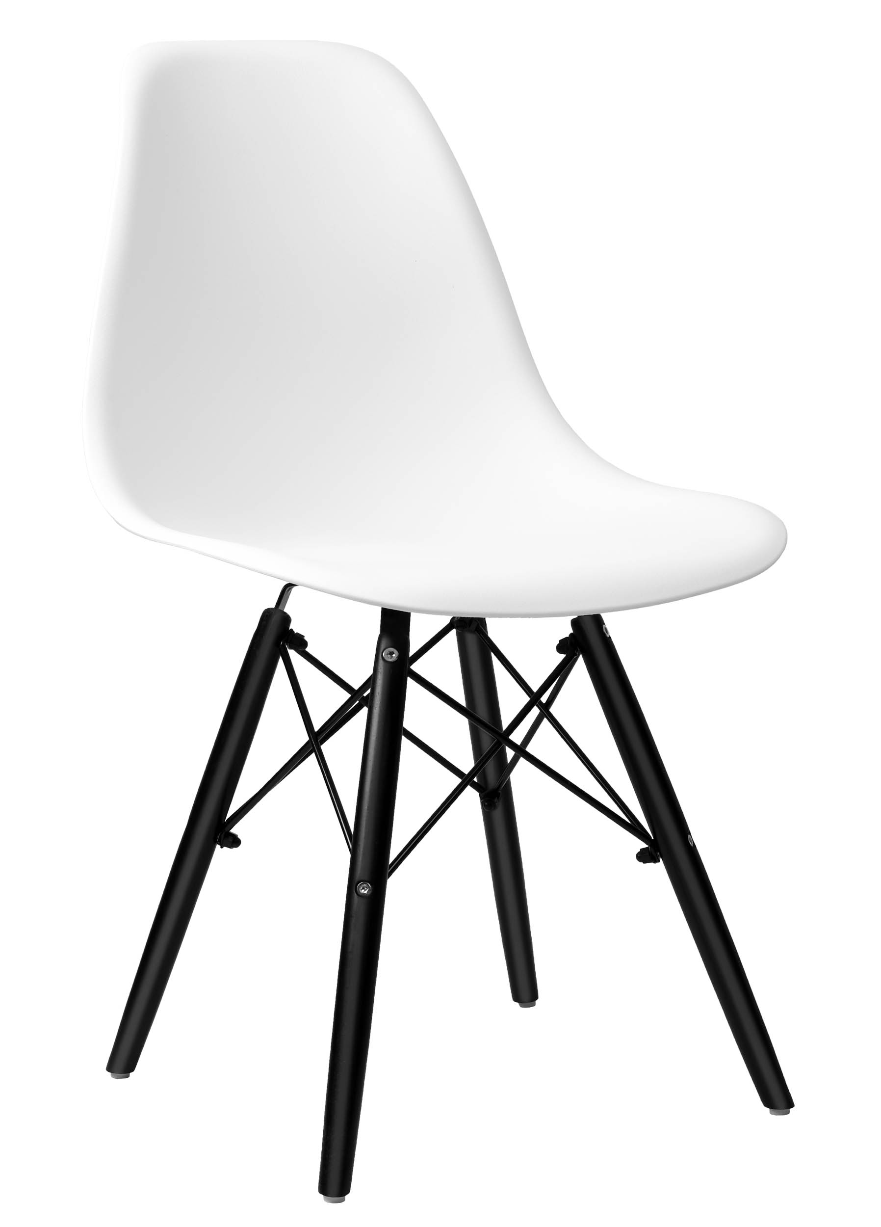Krzesło skandynawskie Milano Black DSW białe