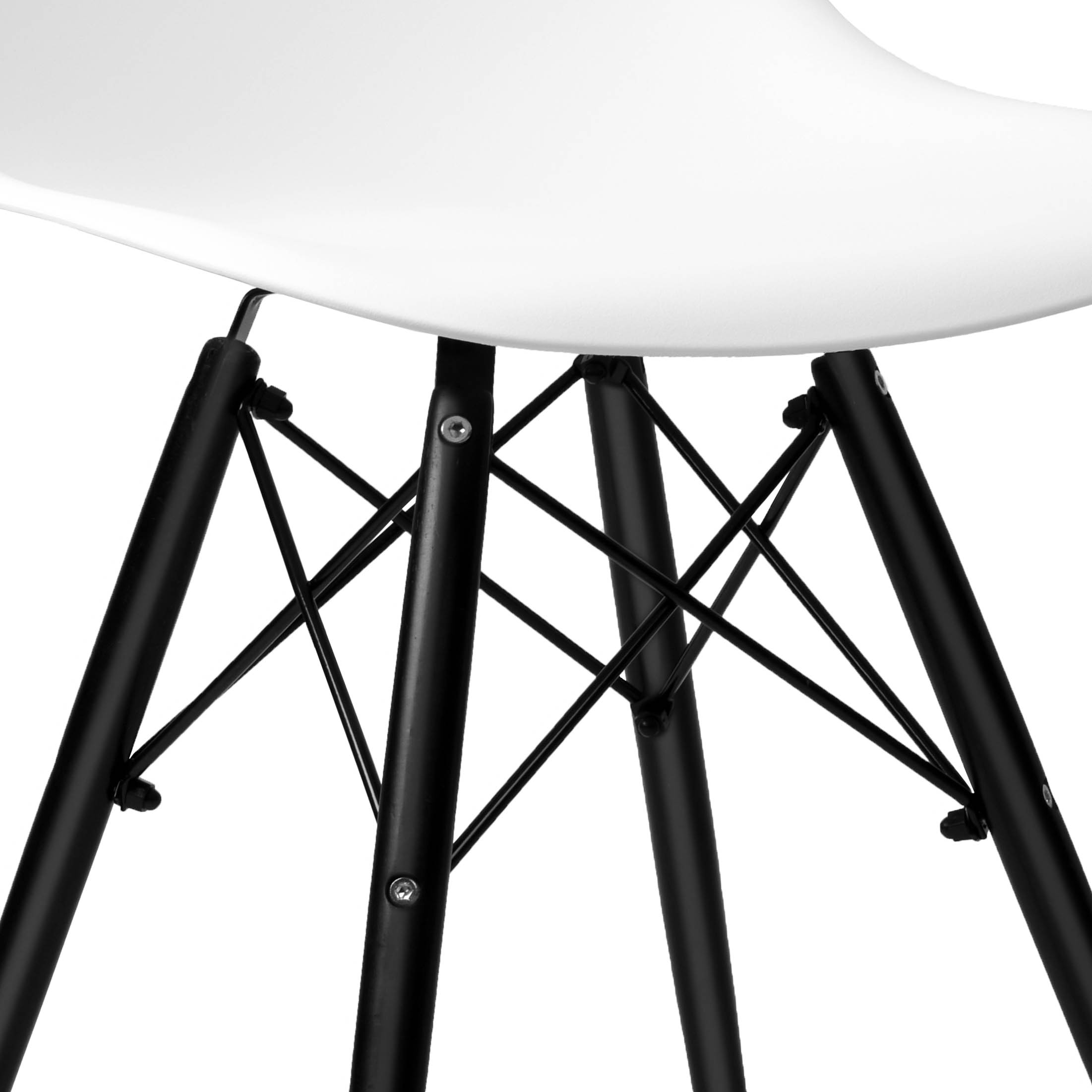 Krzesło skandynawskie Milano Black DSW białe