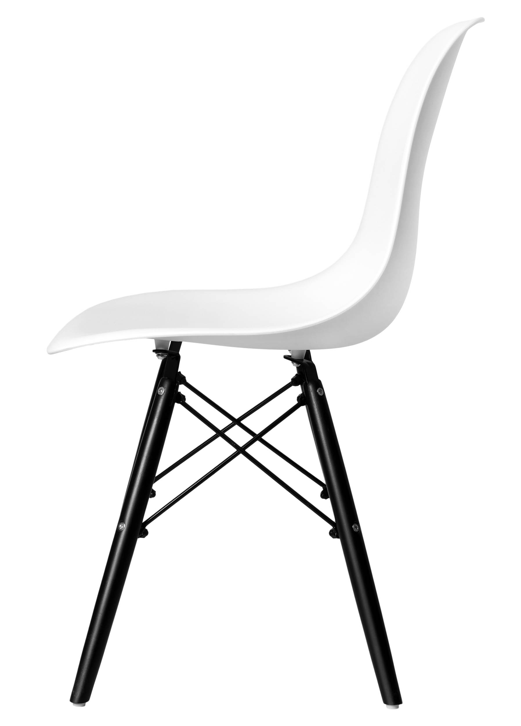 Krzesło skandynawskie Iris Black DSW białe