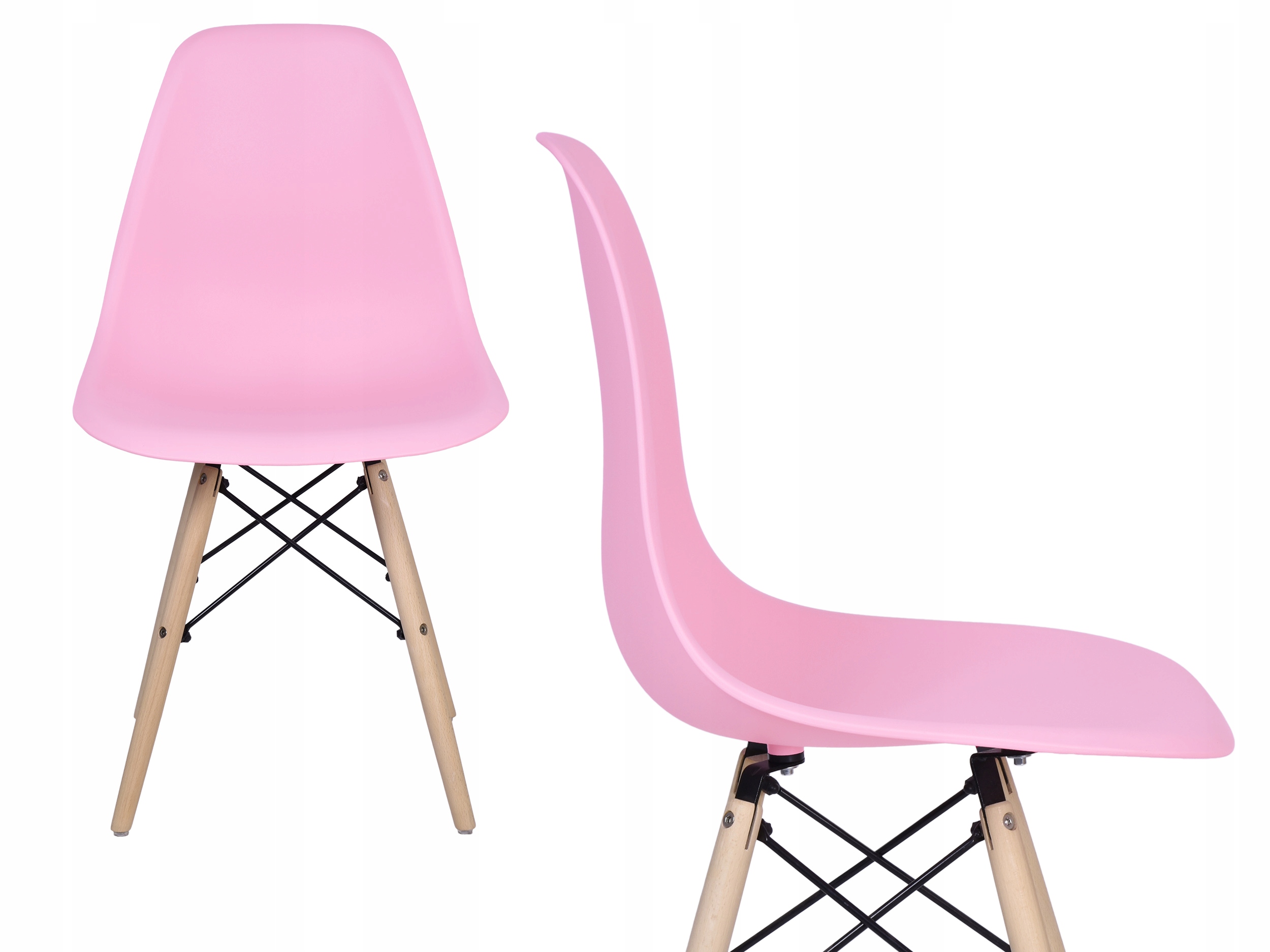 Krzesło skandynawskie Iris DSW różowe