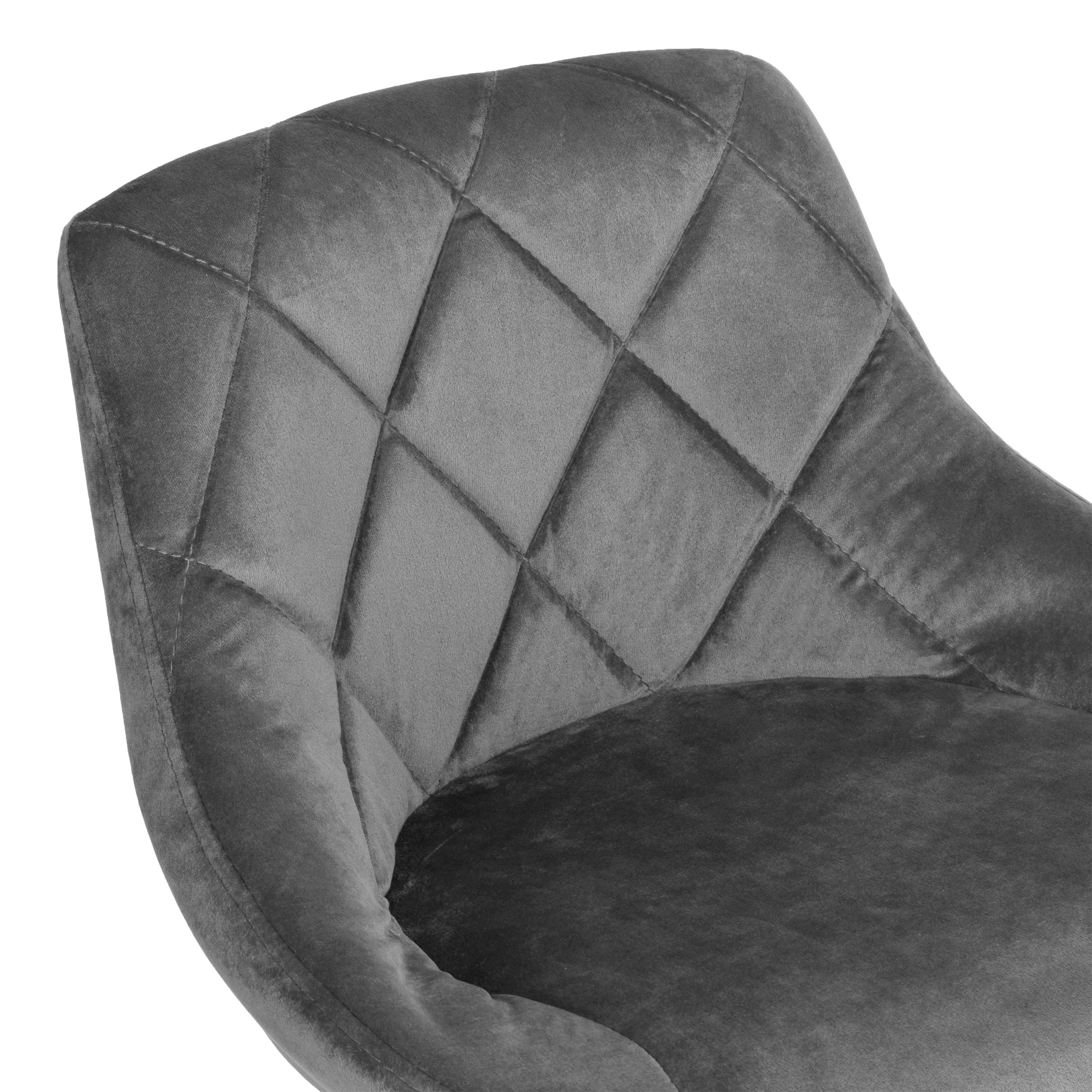 Krzesło obrotowe Cydro grafitowe Velvet
