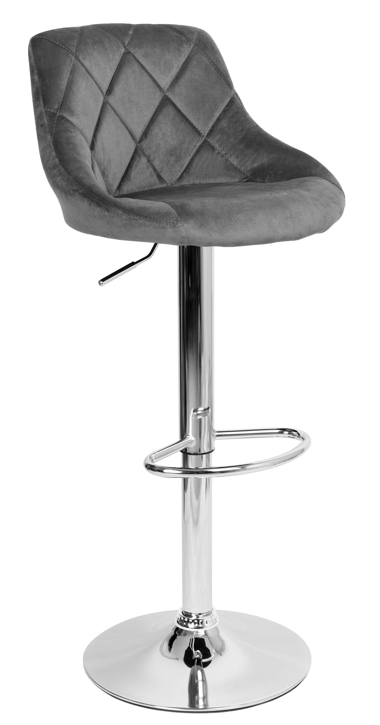 Krzesło obrotowe Cydro grafitowe Velvet
