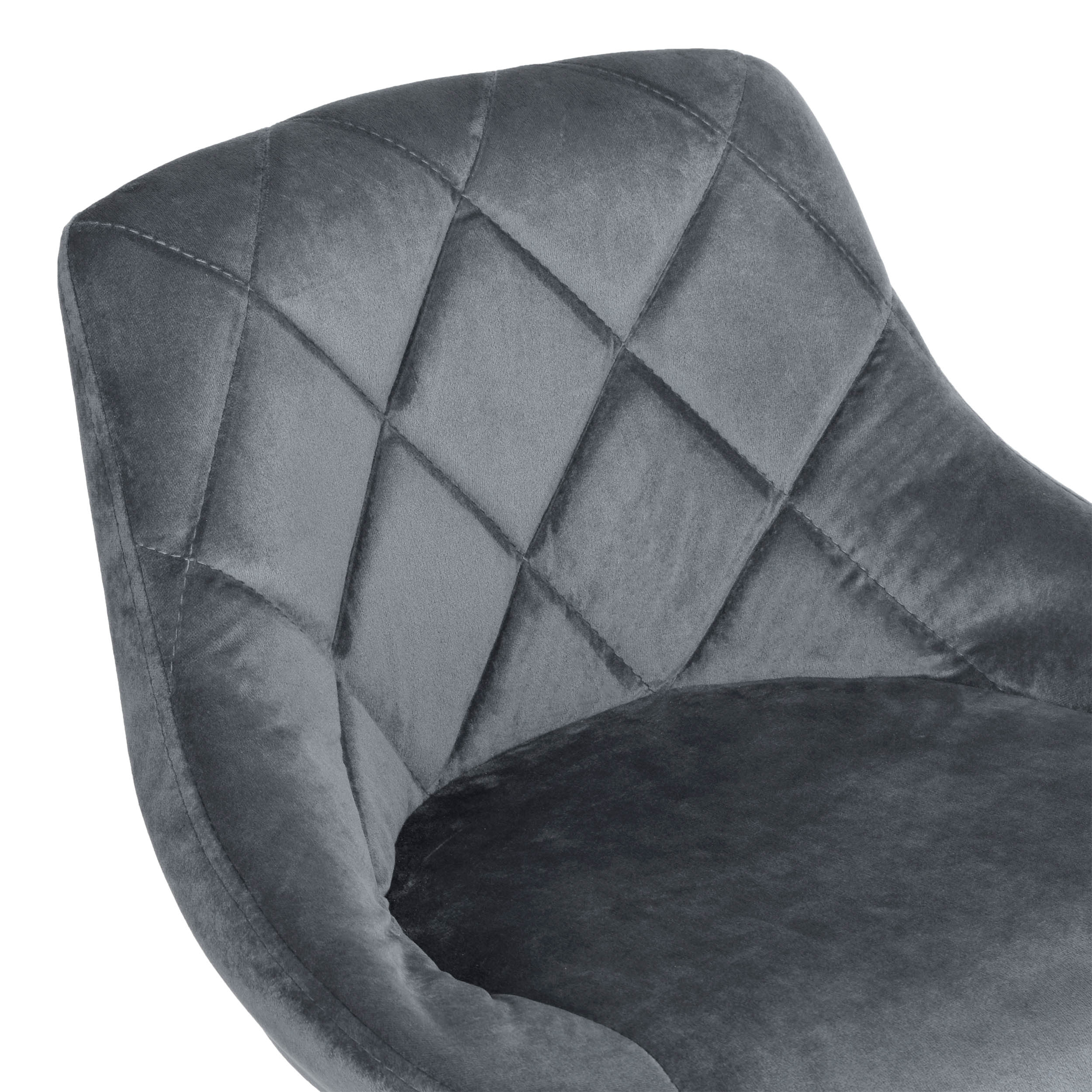 Krzesło obrotowe Cydro Black grafitowe Velvet