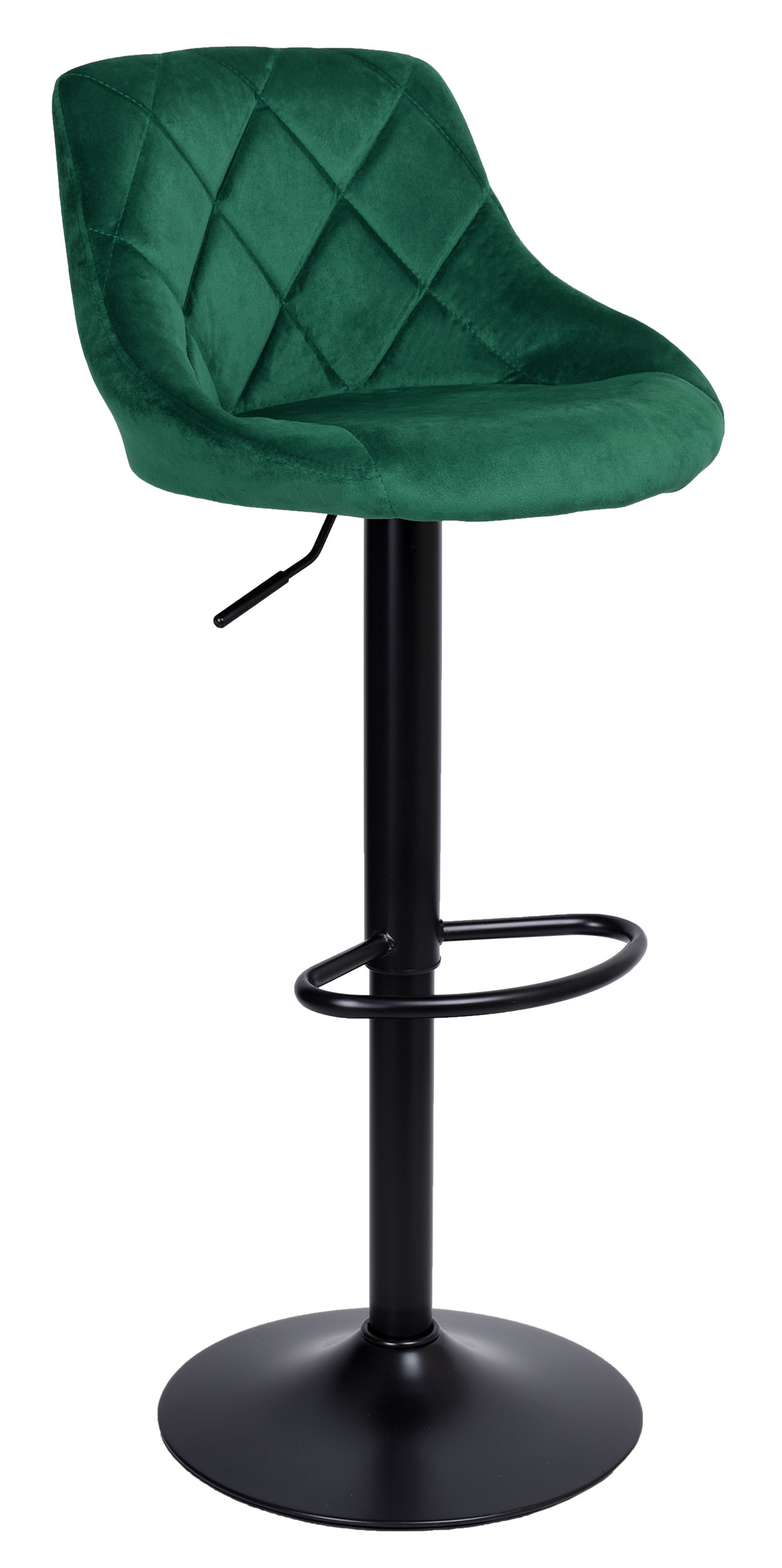 Krzesło obrotowe Cydro Black ciemno-zielone Velvet