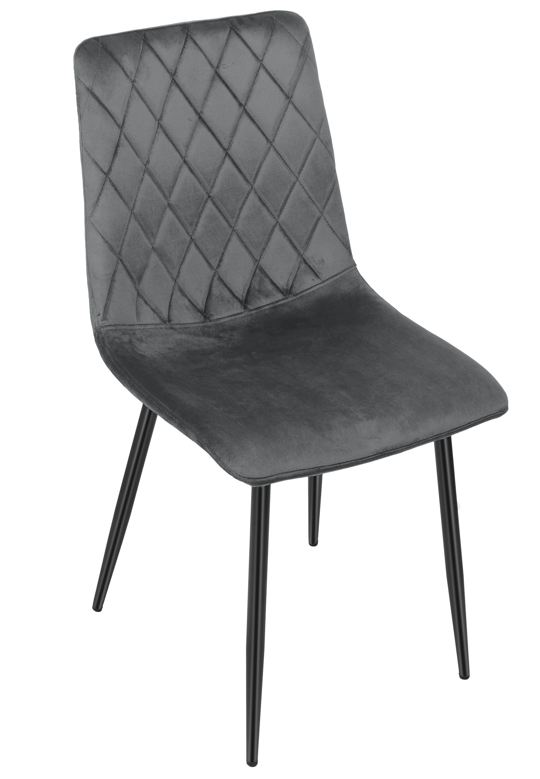 Krzesło aksamitne DEXTER grafitowe velvet