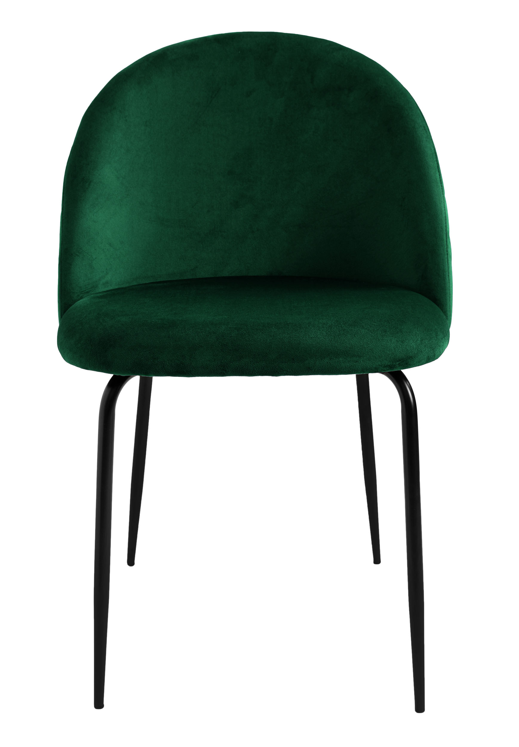 Krzesło tapicerowane FARGO aksamitne ciemnozielone