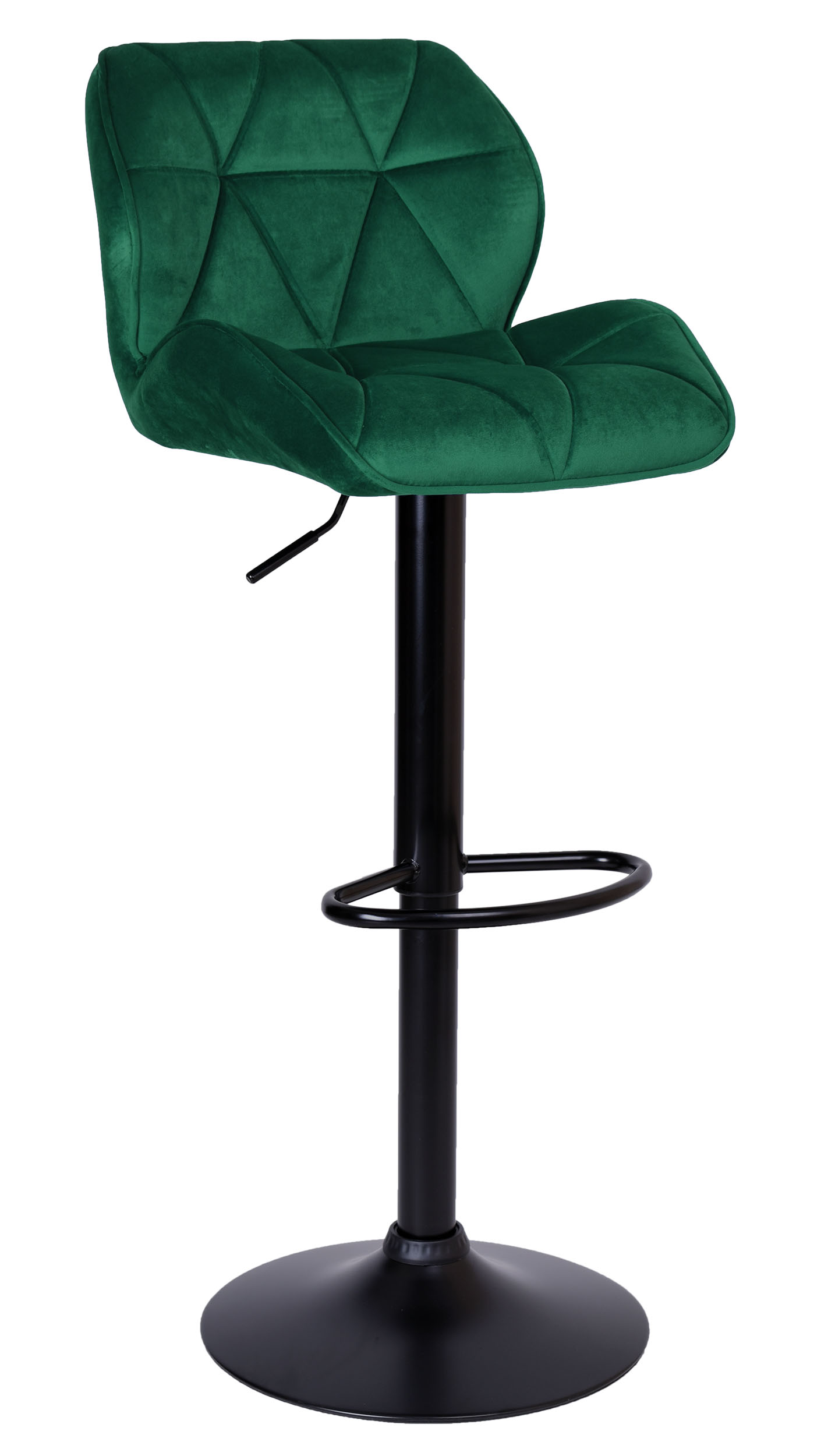 Krzesło barowe typu hoker GRAPPO VELVET zielony
