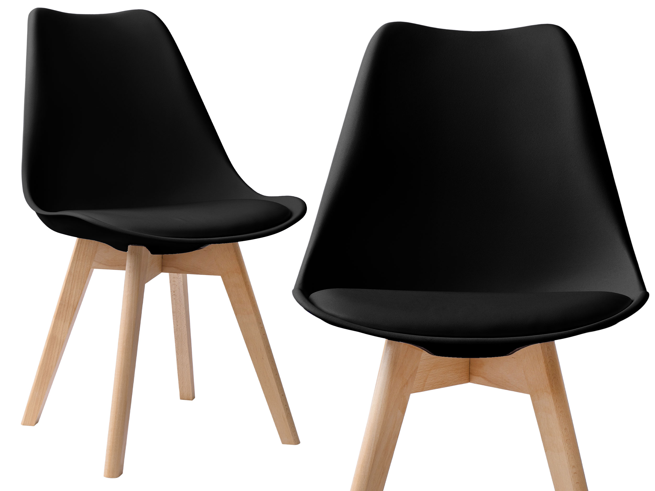 Krzesło skandynawskie Nantes DSW czarne