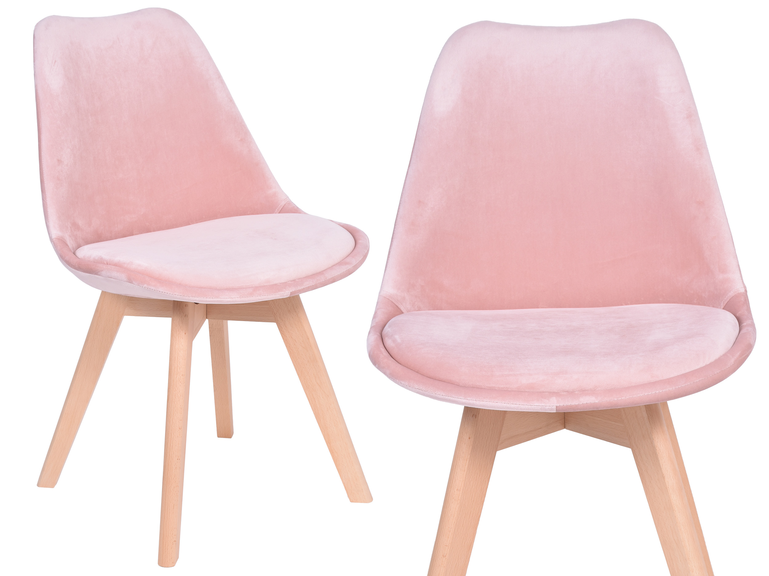 Krzesło Jukka Kris DSW aksamitne różowe