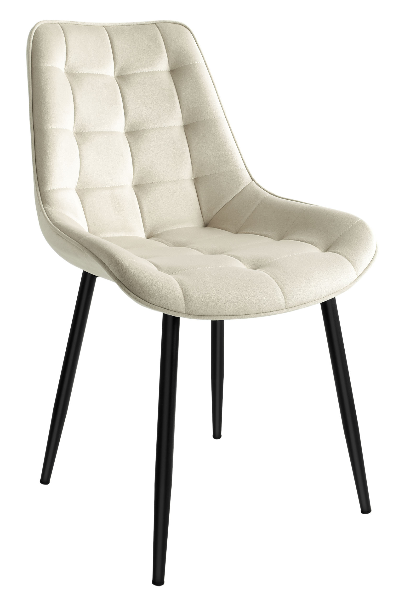 Krzesło tapicerowane Norman Velvet beżowe