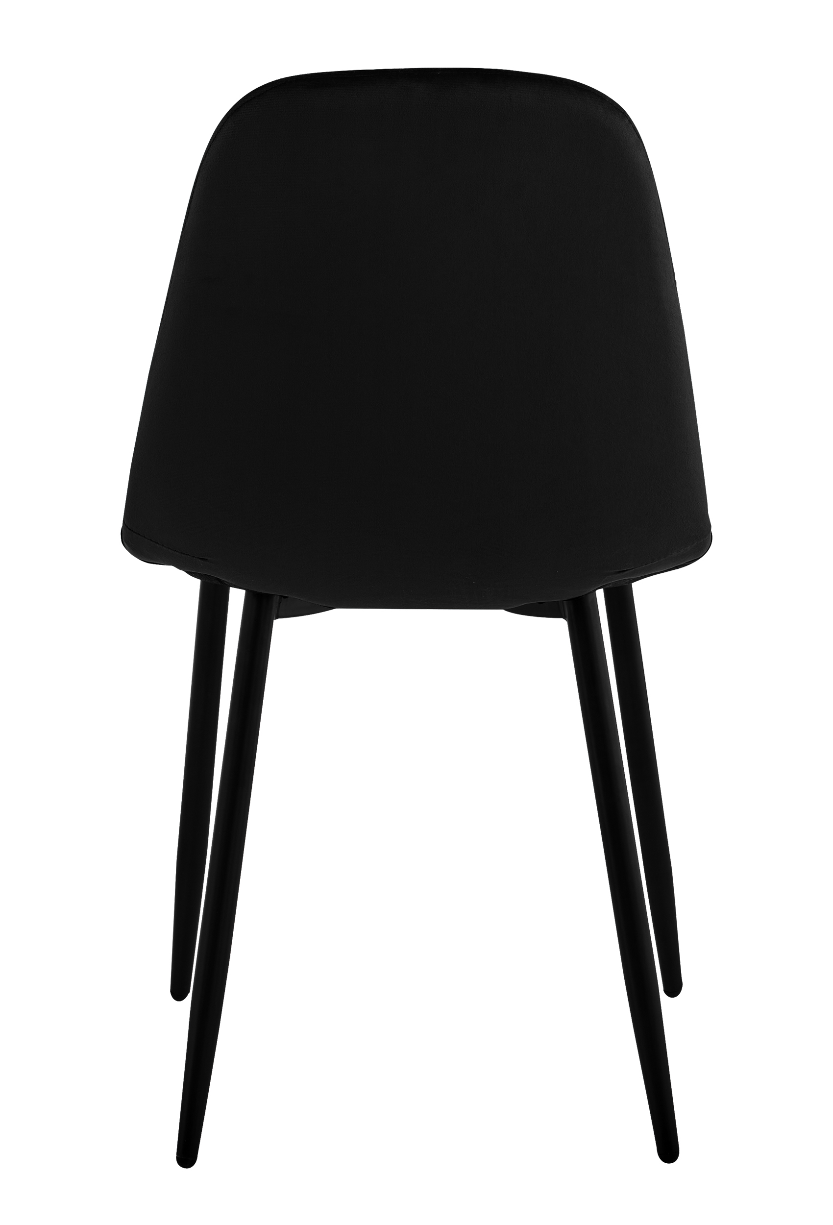 Krzesło tapicerowane Orlando aksamitne czarne