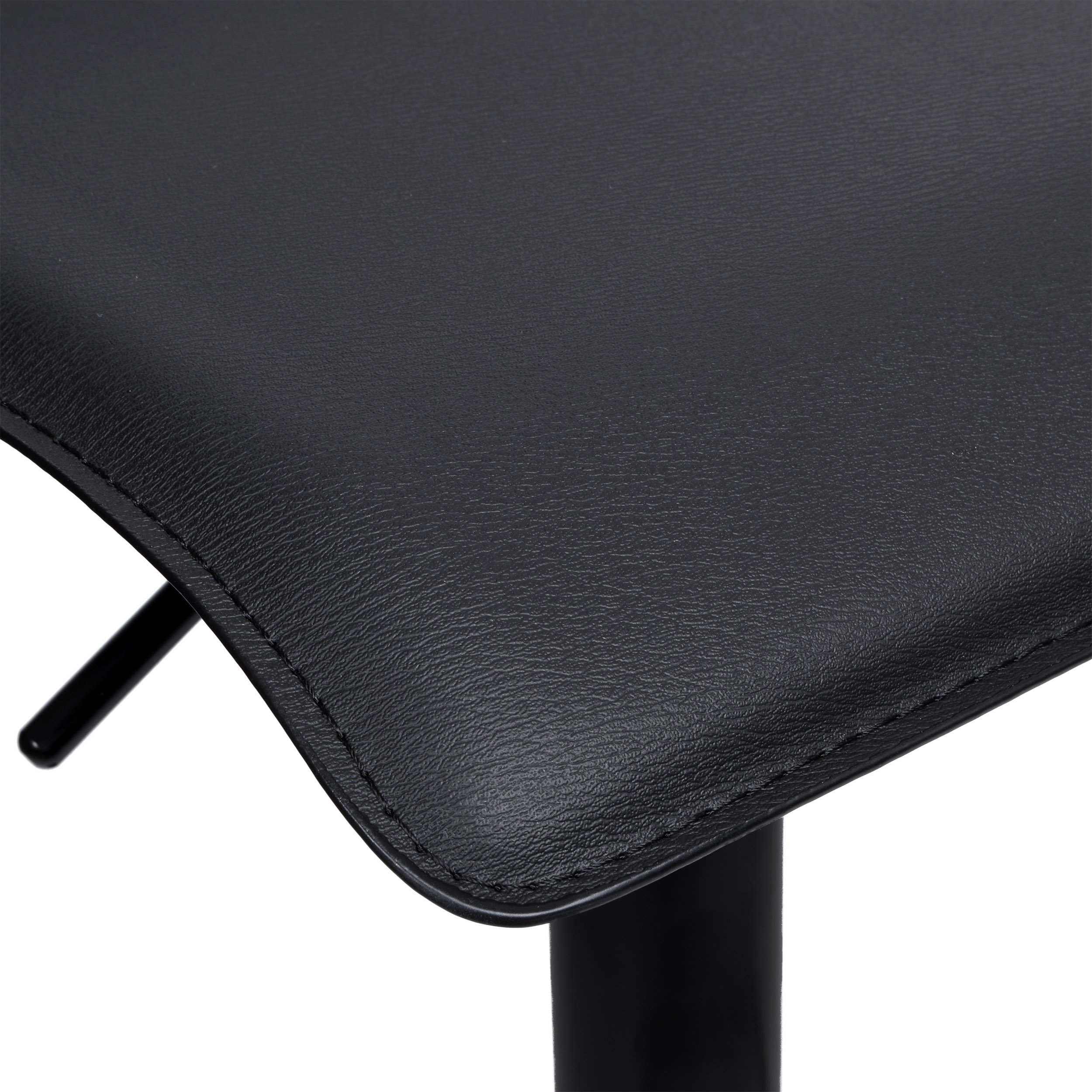 Krzesło barowe typu hoker PORTI BLACK czarny zbliżenie