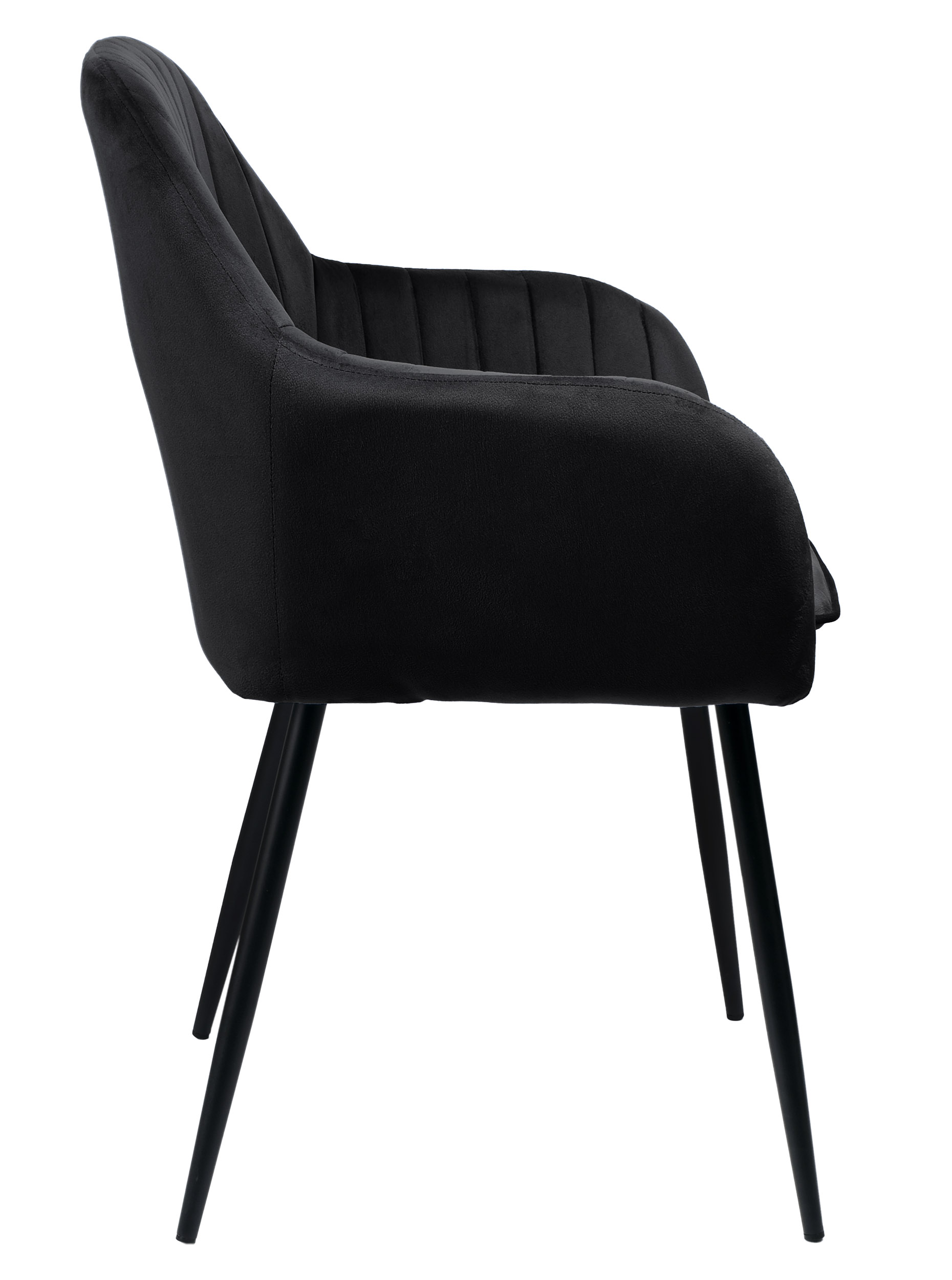 Krzesło welurowe SEVILLA aksamitne czarne