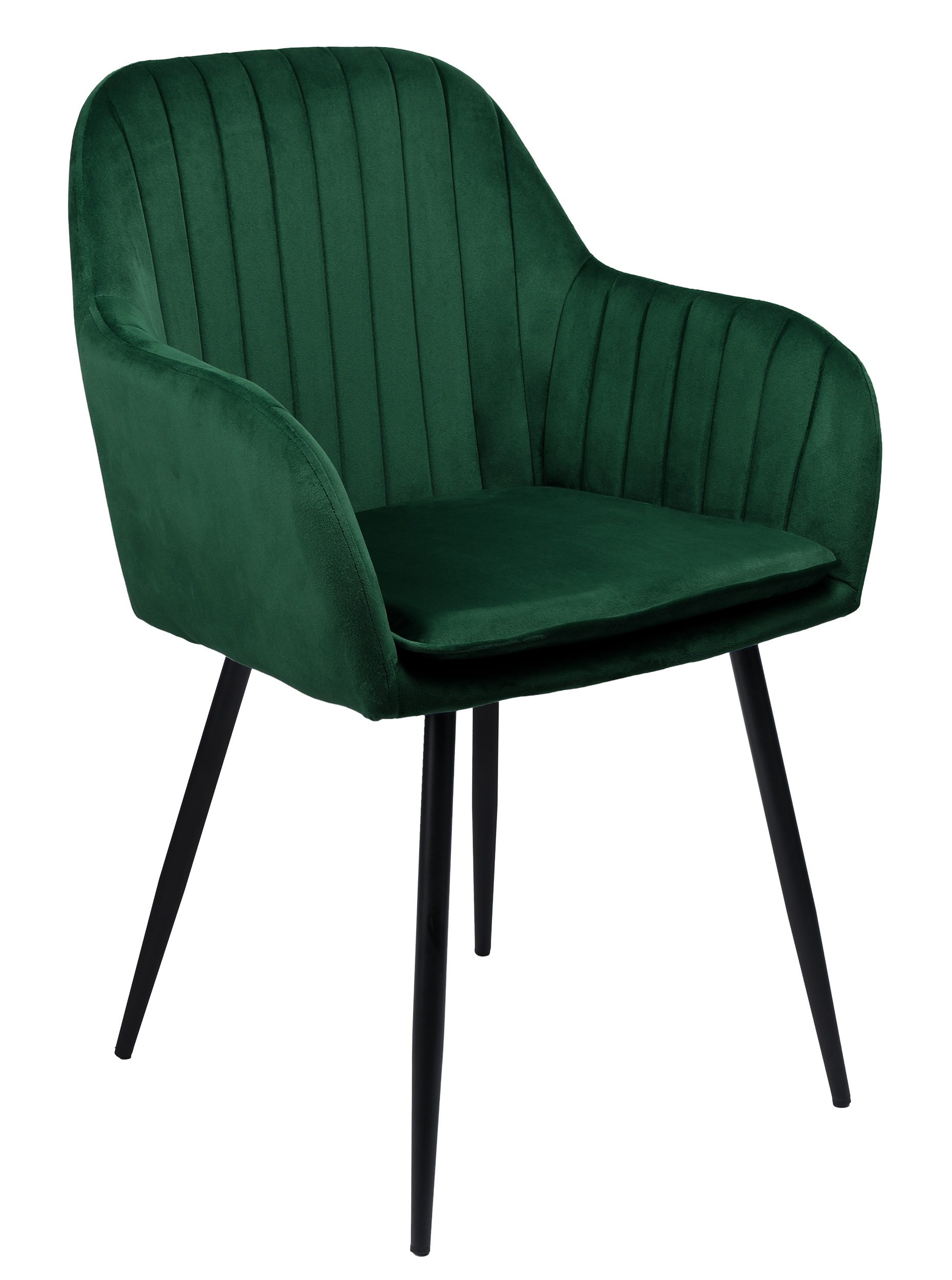 Krzesło welurowe SEVILLA aksamitne zielone