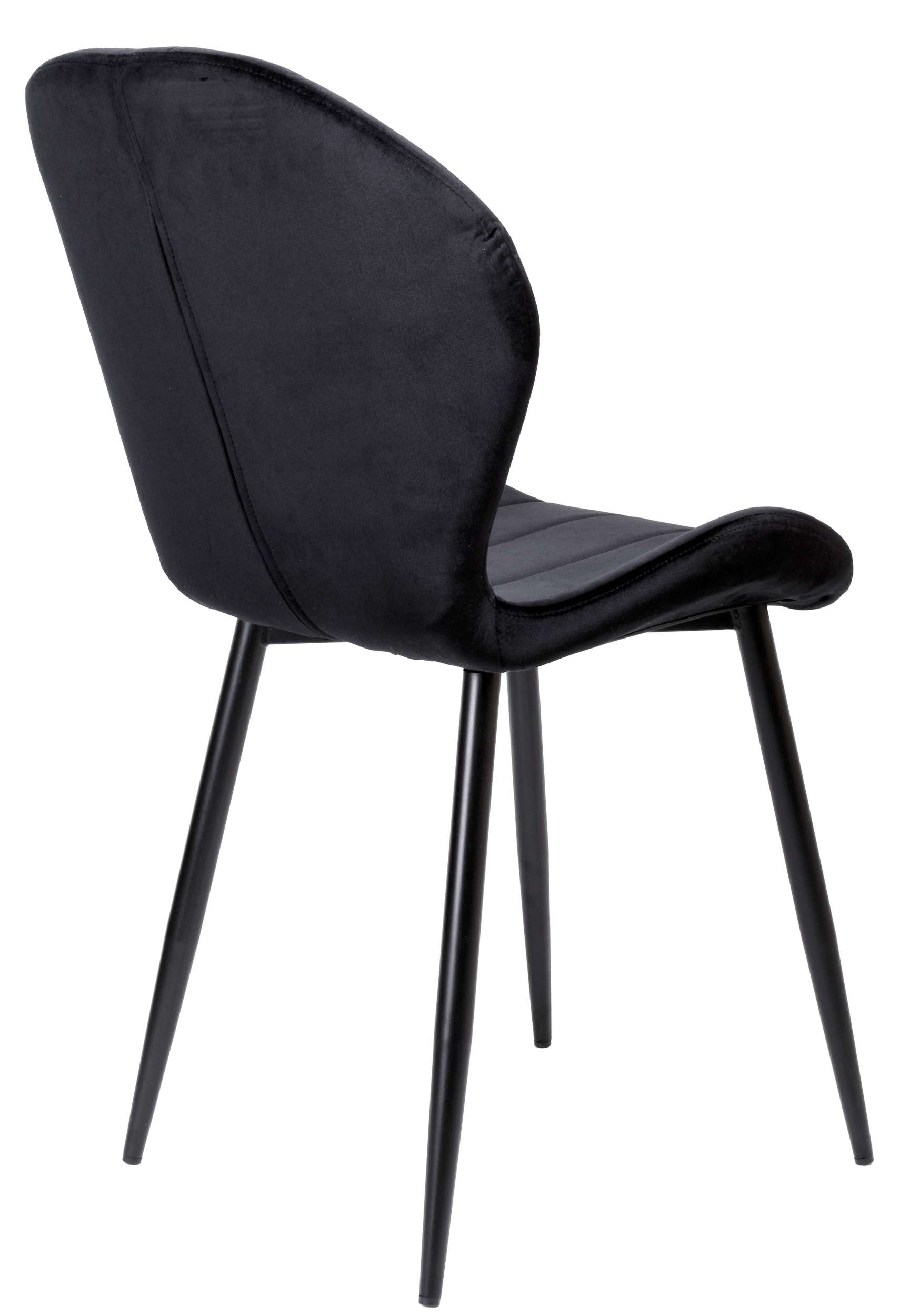 Krzesło welurowe SHELBY aksamitne czarne
