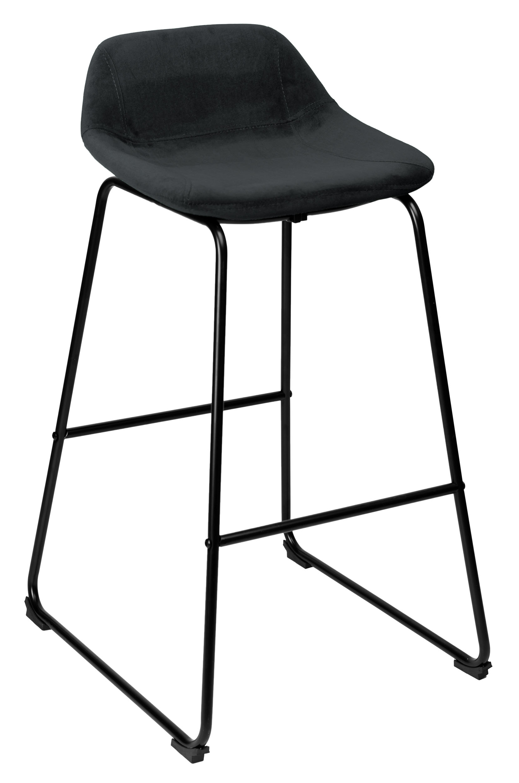 Krzesło barowe hoker Sligo czarne Velvet
