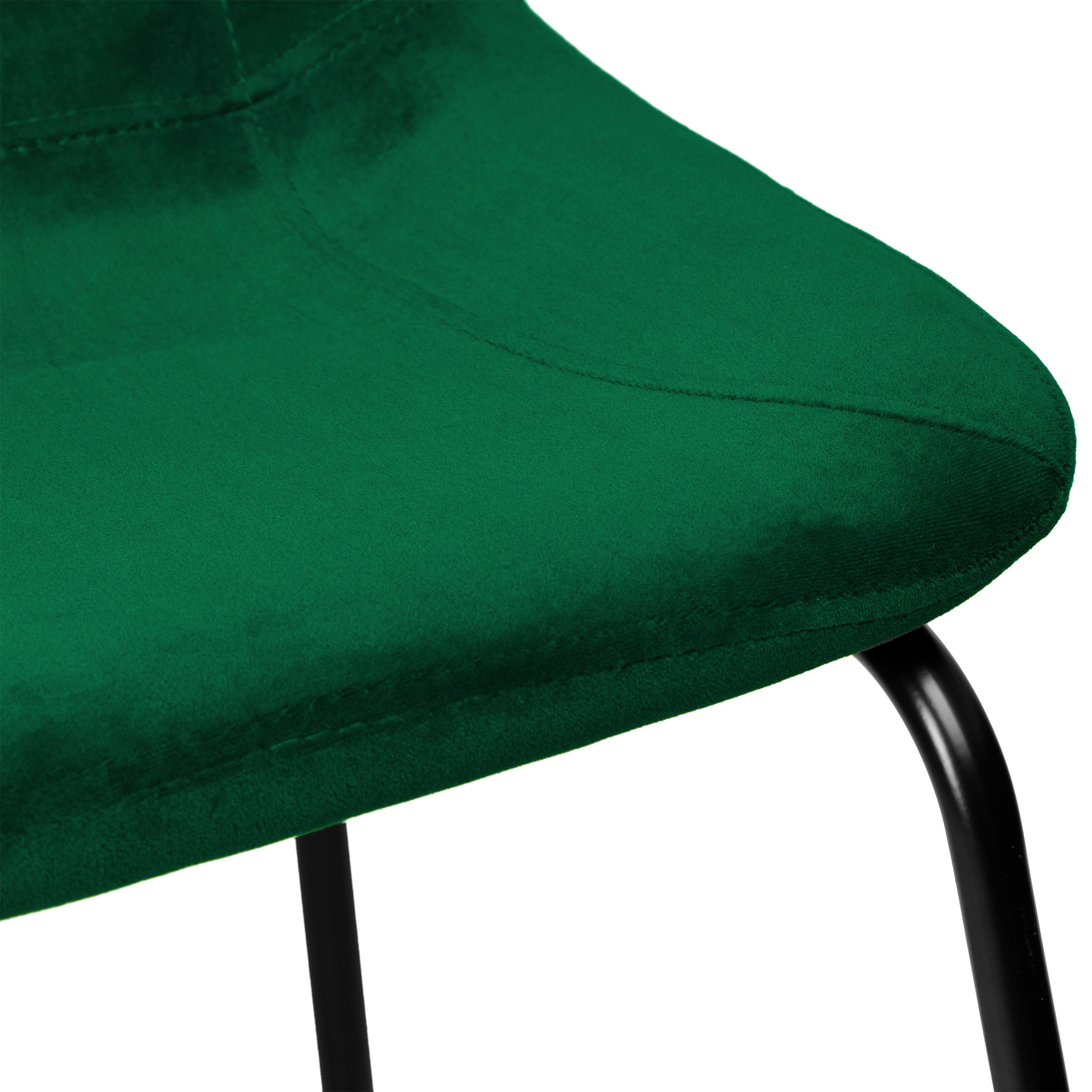 Krzesło barowe hoker Sligo ciemnozielone Velvet