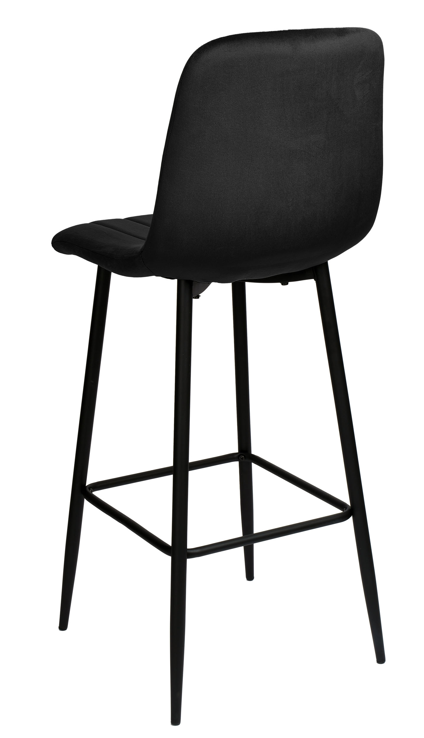 Krzesło typu hoker Toronto welurowy czarny