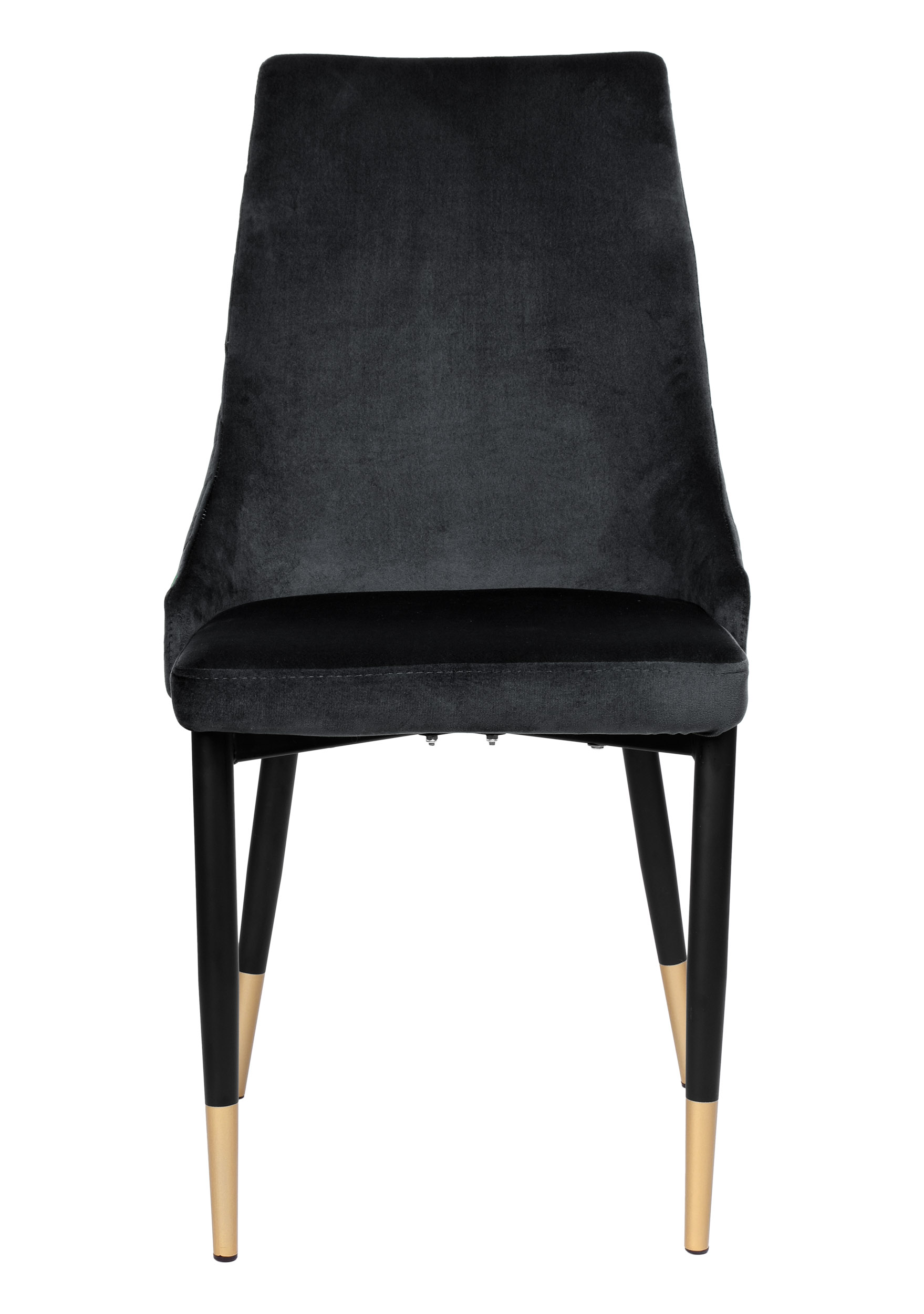 Krzesło welurowe VERMONT aksamitne czarne