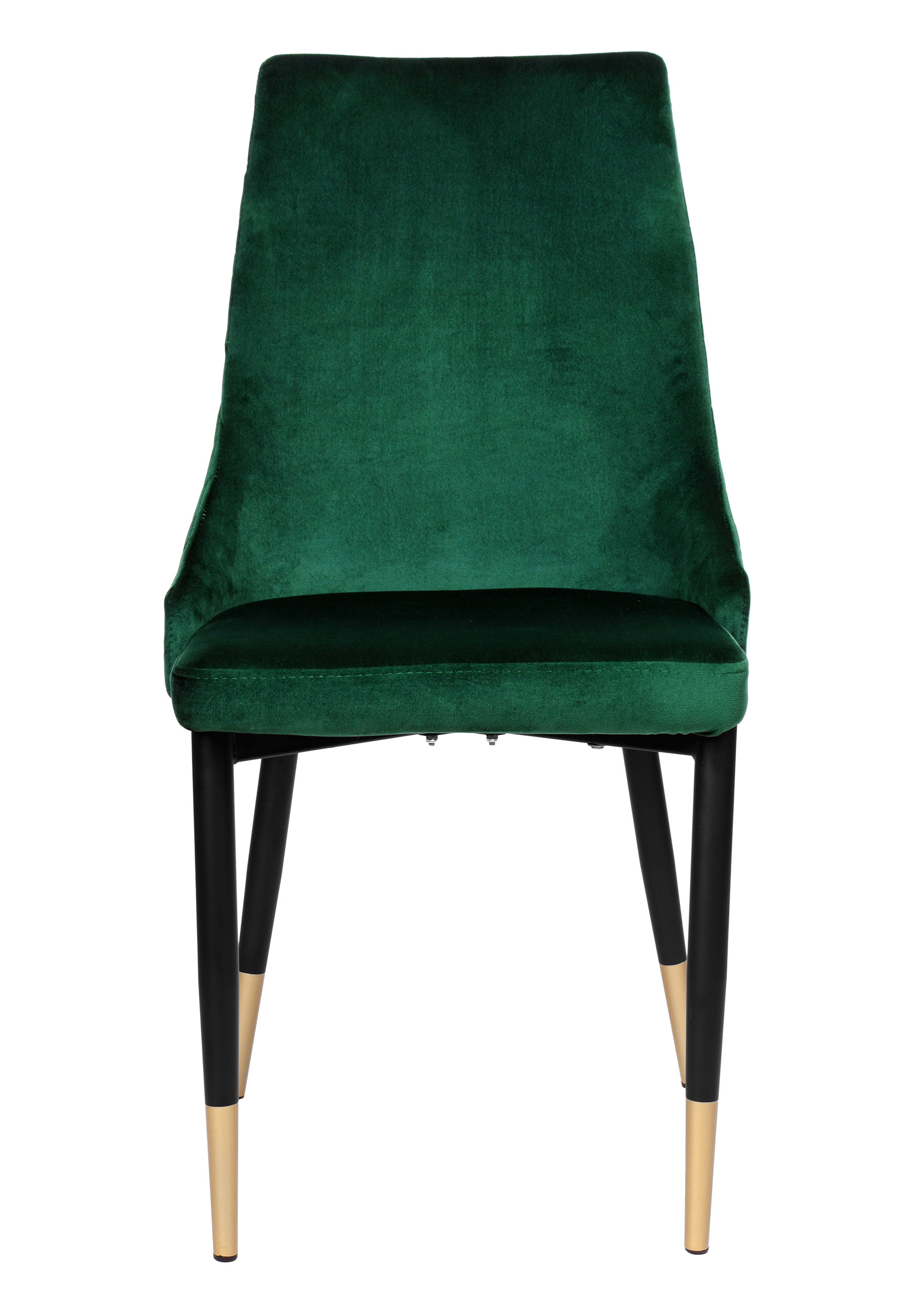 Krzesło welurowe VERMONT aksamitne ciemnozielone