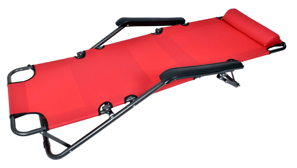 Fotel Leżak plażowy LEON - czerwony