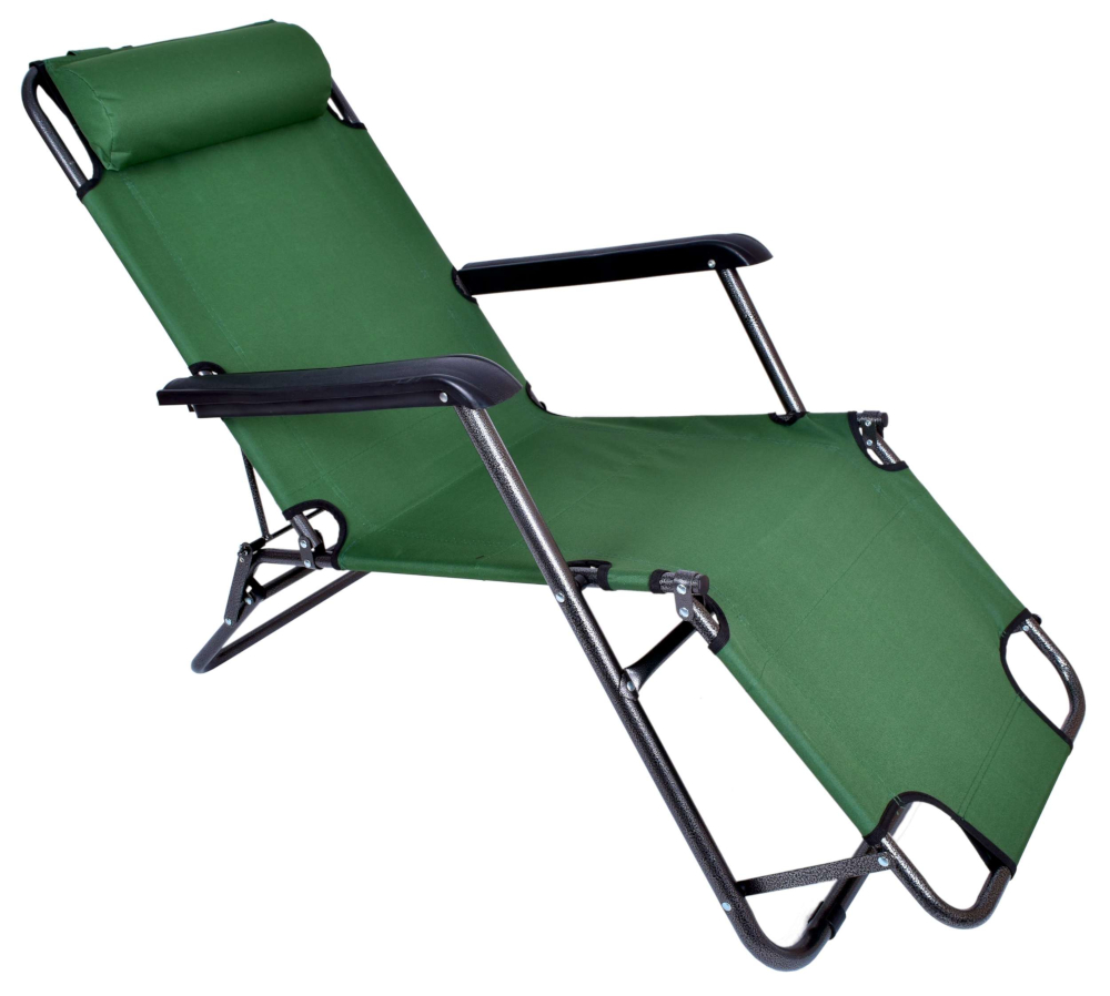 Fotel Leżak plażowy LEON zielony