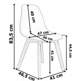 Krzesło nowoczesne ASTER DSW szare