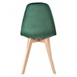 Krzesło welurowe Callista zielone