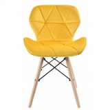 Krzesło Clover welurowe żółte