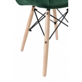 Krzesło Clover welurowe ciemnozielone DSW