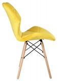 Krzesło Magnolia aksamitne żółte