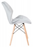 Krzesło Magnolia aksamitne srebrno-szare