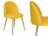 Krzesło Velvet Orchid żółte