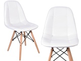 Krzesło nowoczesne Shirley białe