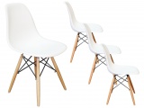 Komplet krzeseł skandynawskich Iris DSW białe - 4 sztuki