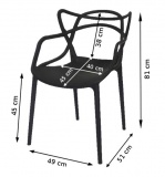 Krzesło czarne AZALIA 