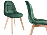 Krzesło welurowe Callista zielone