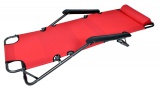 Fotel Leżak plażowy LEON czerwony