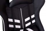 Fotel gamingowy biurowy SHADOW GAMER czarno-biały