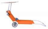 Leżak plażowy wózek z kółkami Marcin - pomarańczowy