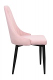 Krzesło welurowe LORIENT aksamitne różowe