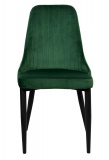 Krzesło welurowe LORIENT aksamitne ciemno-zielone