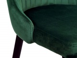 Krzesło welurowe LORIENT aksamitne ciemnozielone