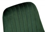 Krzesło welurowe LORIENT aksamitne ciemnozielone