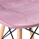 Krzesło nowoczesne Shirley różowe VELVET