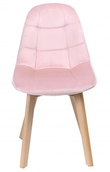 Krzesło welurowe Callista różowe